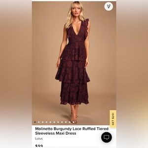 Lulu’s lace ruffled tiered dress